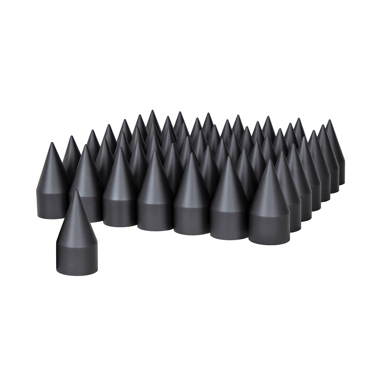 33mm x 4-1/8" Matte Black Spike Nut Cover - Thread-On (Bulk) - Thumbnail 6