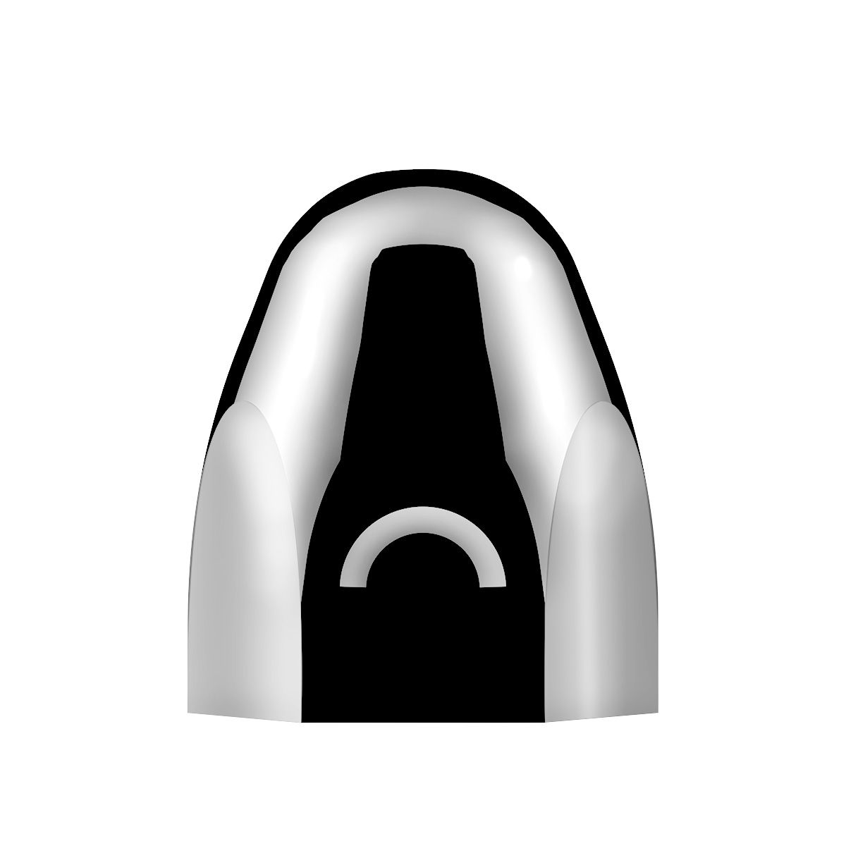 1-1/2" X 2" Chrome Steel Bullet Nut Cover