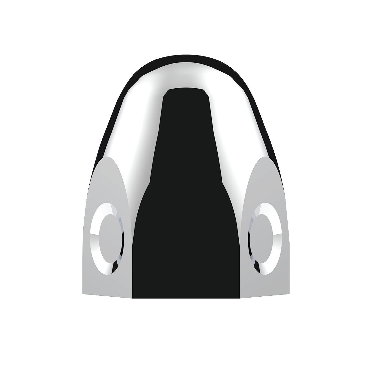 1-1/2" X 2" Chrome Steel Bullet Nut Cover - Thumbnail 3
