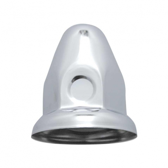 33mm X 2-1/8" Chrome Steel Bullet Nut Cover With Flange - Thumbnail 3