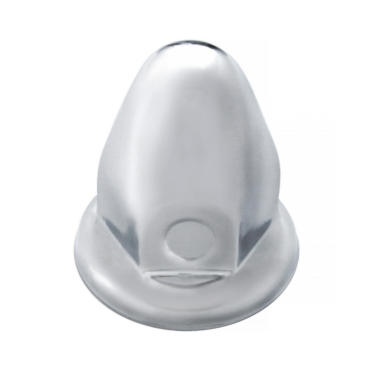 33mm X 2-1/8" Chrome Steel Bullet Nut Cover With Flange - Thumbnail 4