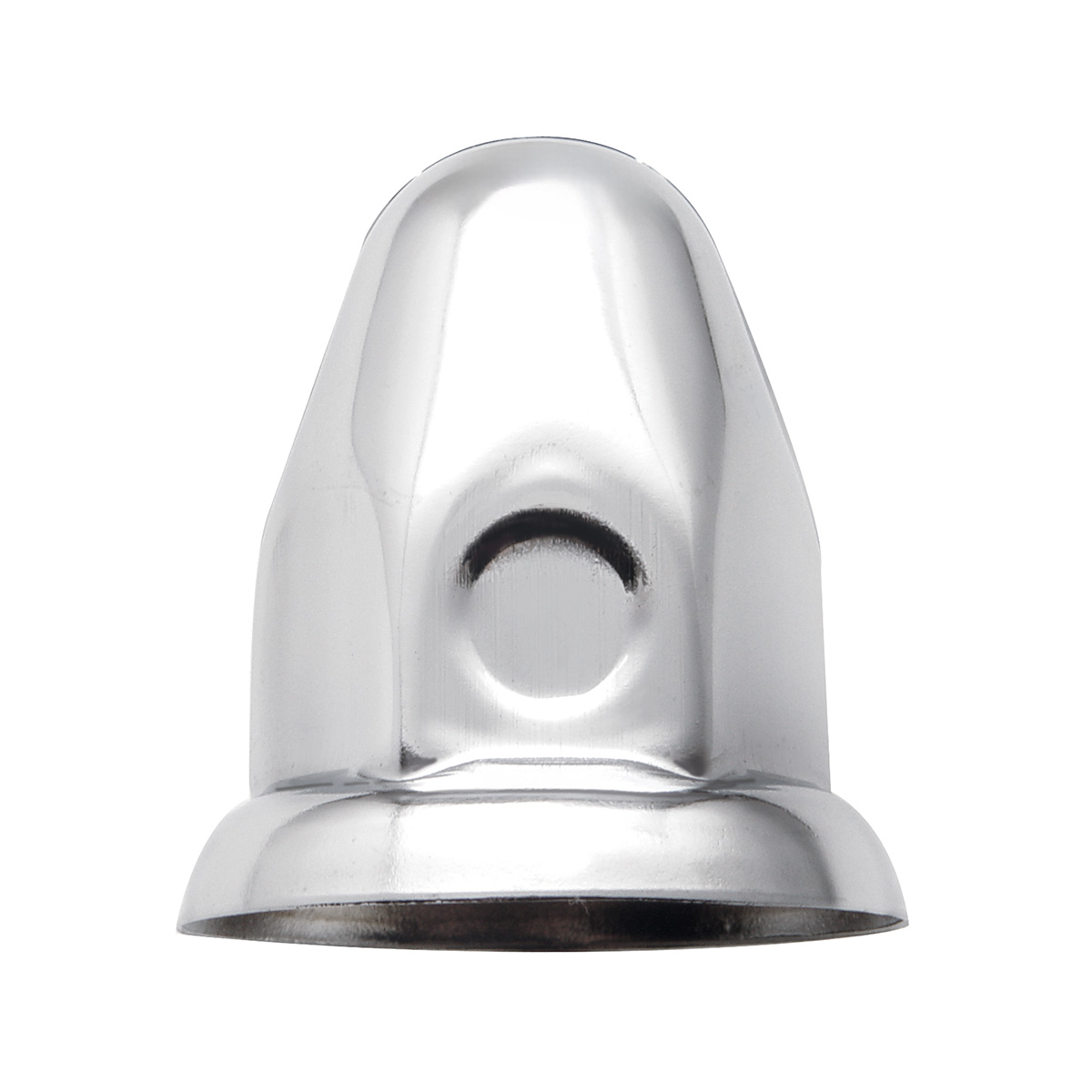 1-1/2" X 2-1/4" Chrome Steel Bullet Nut Cover With Flange - Thumbnail 2