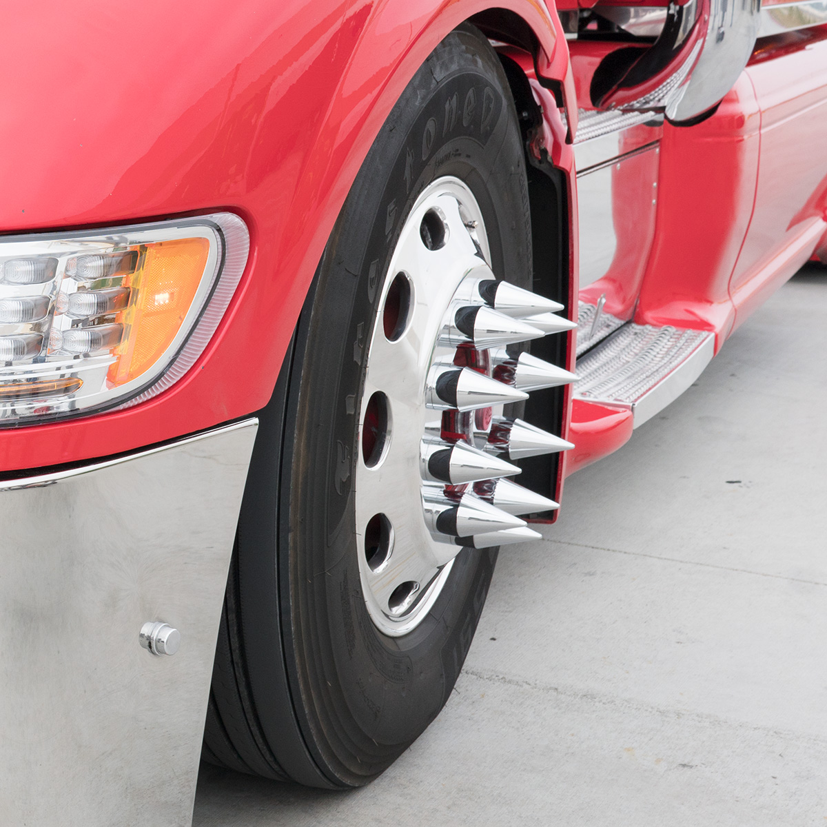 33mm X 4-1/8" Chrome Plastic Spike Nut Covers - Thread-On (Box of 10) - Thumbnail 6