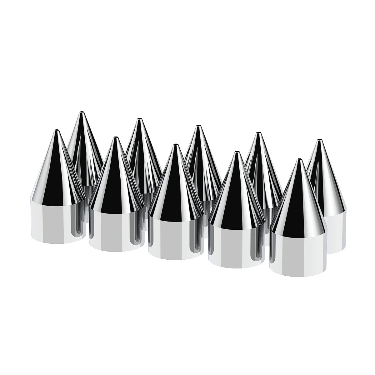 33mm X 4-1/8" Chrome Plastic Spike Nut Covers - Thread-On (Box of 10) - Thumbnail 9