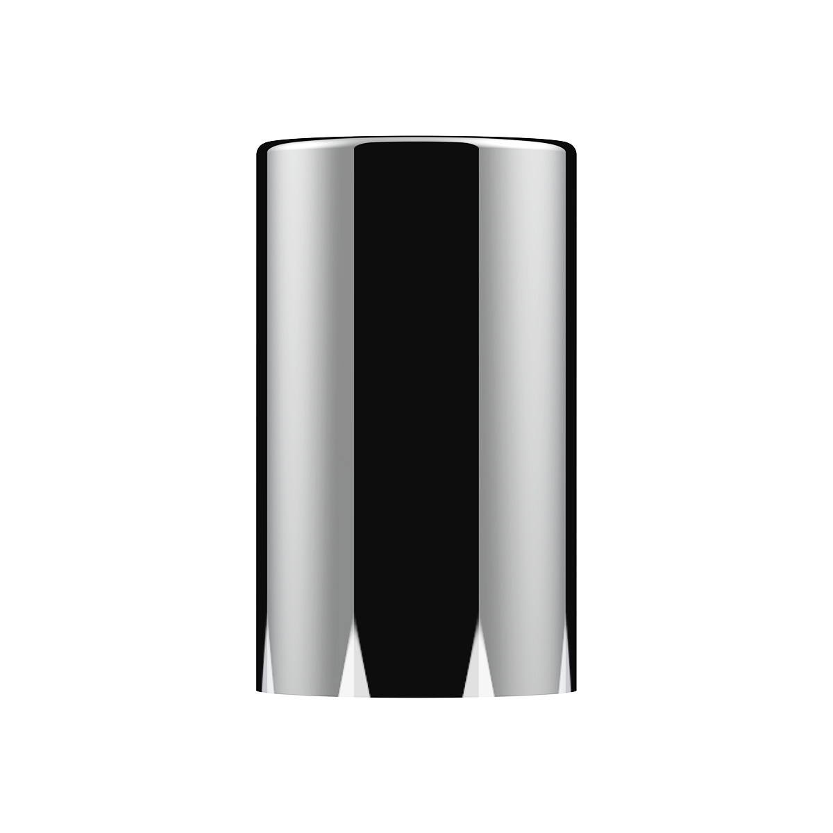 33mm x 3-1/2" Chrome Plastic Cylinder Nut Cover - Thread-On (Bulk) - Thumbnail 2