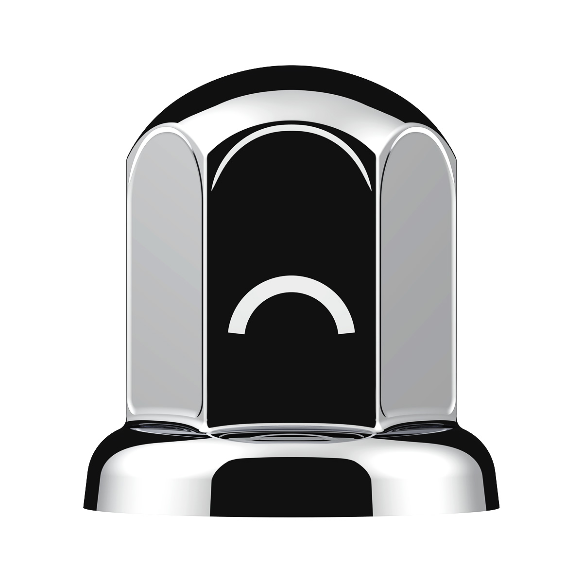 33mm X 2" Chrome Steel Standard Nut Cover With Flange - Thumbnail 2