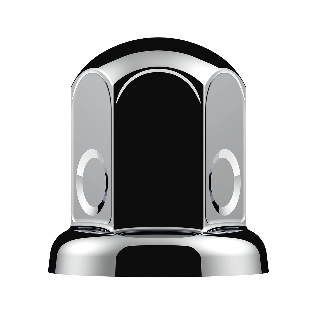 33mm X 2" Chrome Steel Standard Nut Cover With Flange - Thumbnail 3