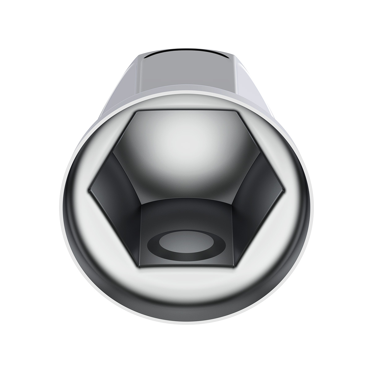 33mm X 2" Chrome Steel Standard Nut Cover With Flange - Thumbnail 5