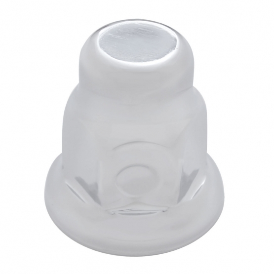 33mm X 2" Chrome Steel Tall Nut Cover With Flange