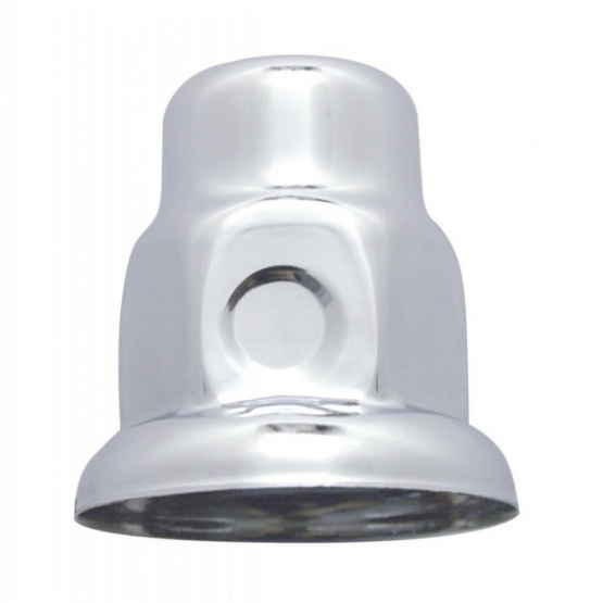 33mm X 2" Chrome Steel Tall Nut Cover With Flange - Thumbnail 2
