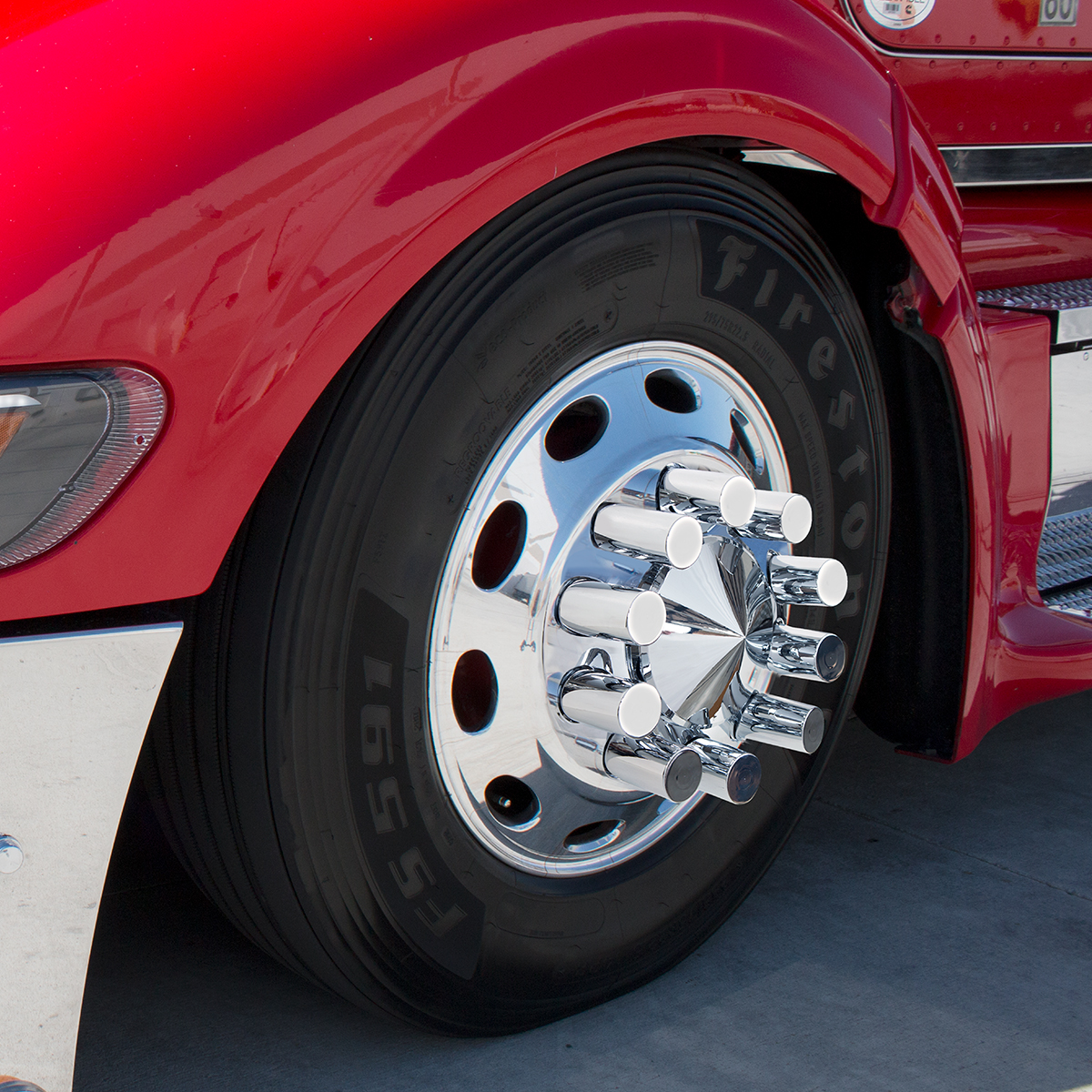 33mm X 4-1/4" Chrome Plastic Tall Cylinder Nut Covers - Thread-On (60-Pack) - Thumbnail 6