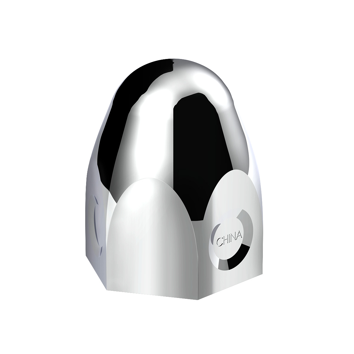 1-1/2" x 2" Chrome Steel Bullet Nut Covers (10-Pack) - Thumbnail 3