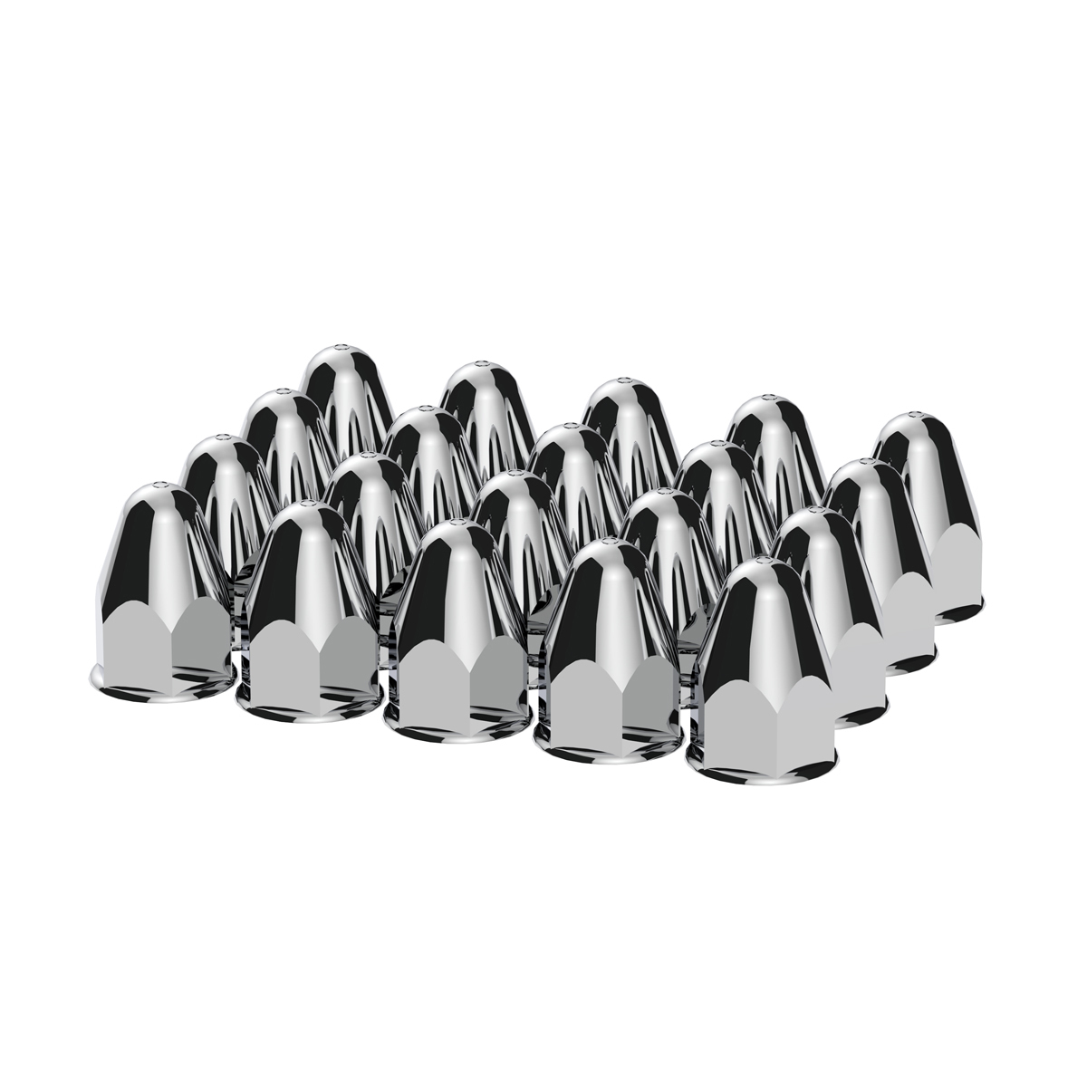 1-1/2" X 2-3/4" Chrome Plastic Bullet Nut Covers - Push-On (Color Box of 20) - Thumbnail 9