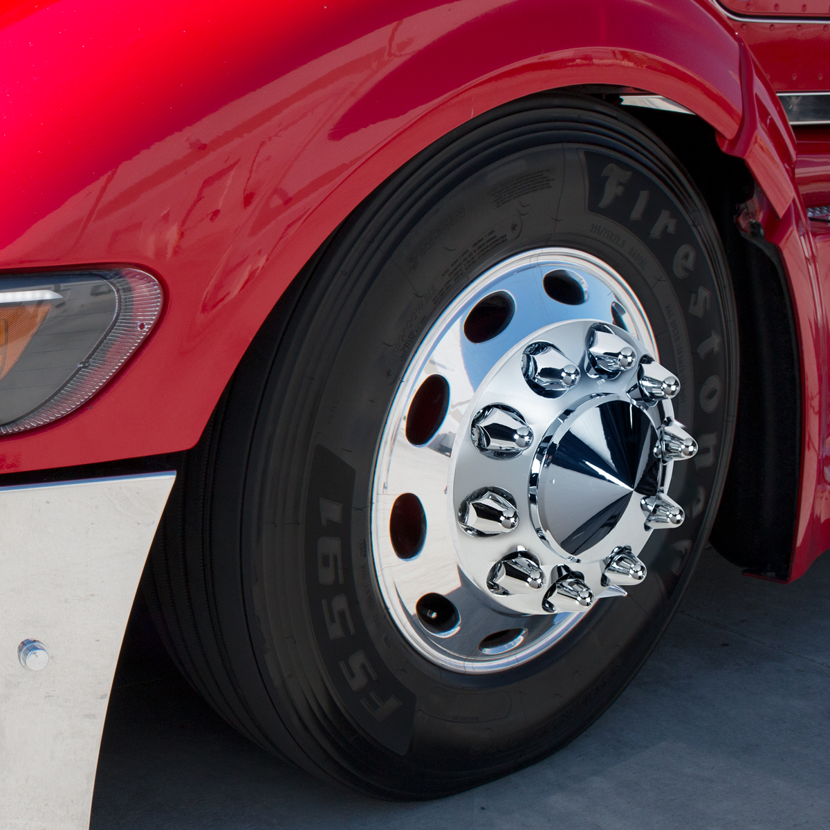 1-1/2" X 2-3/4" Chrome Plastic Bullet Nut Cover - Push-On (Bulk) - Thumbnail 2