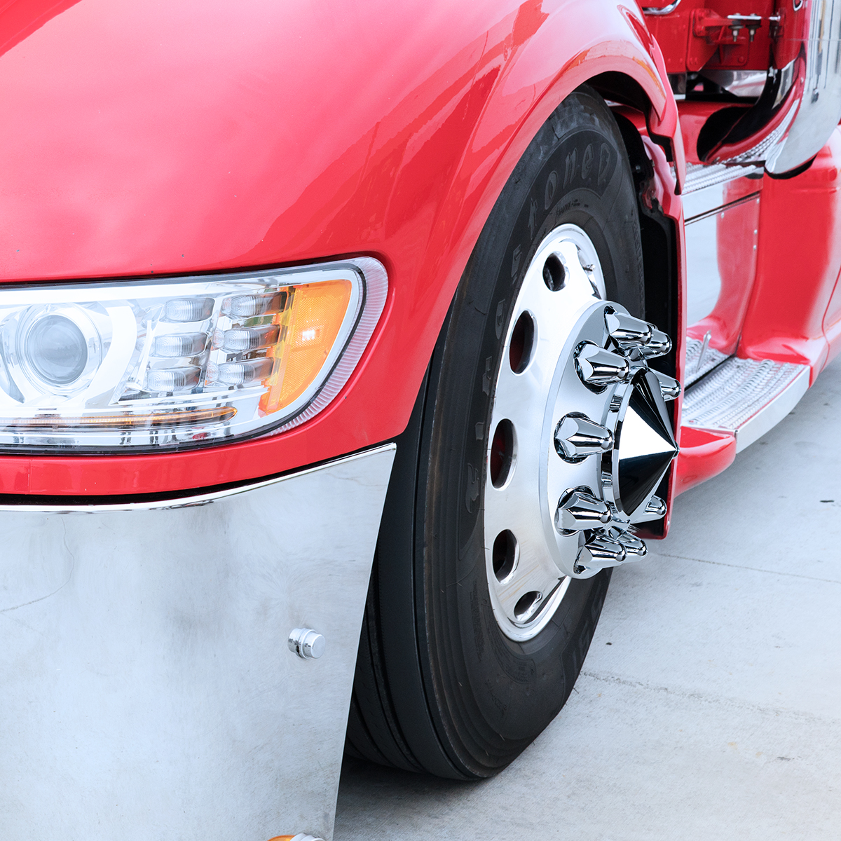 1-1/2" X 2-3/4" Chrome Plastic Bullet Nut Covers - Push-On (60-Pack) - Thumbnail 4