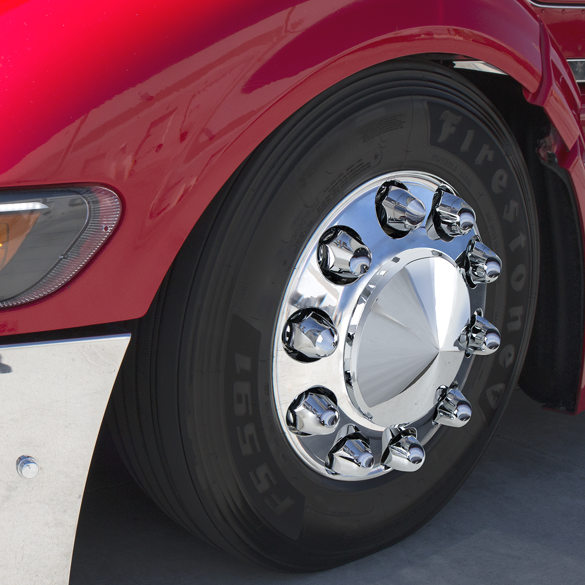 1-1/2" X 2-3/4" Chrome Plastic Slotted Bullet Nut Cover With Flange - Push-On (Bulk) - Thumbnail 4