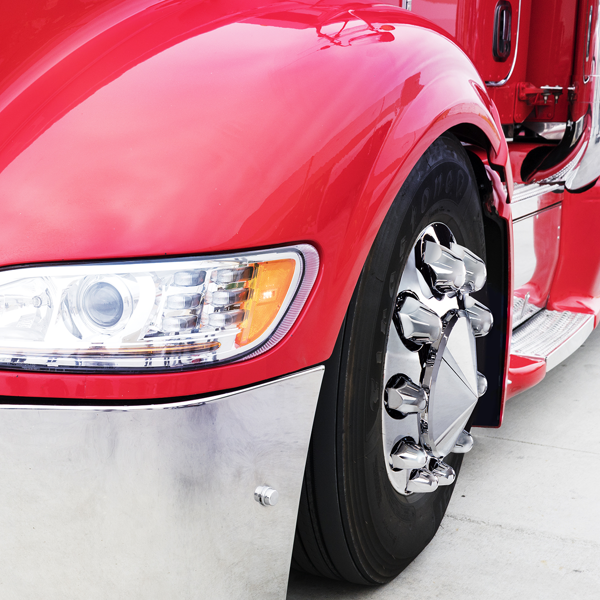 1-1/2" X 2-3/4" Chrome Plastic Slotted Bullet Nut Cover With Flange - Push-On (Bulk) - Thumbnail 5