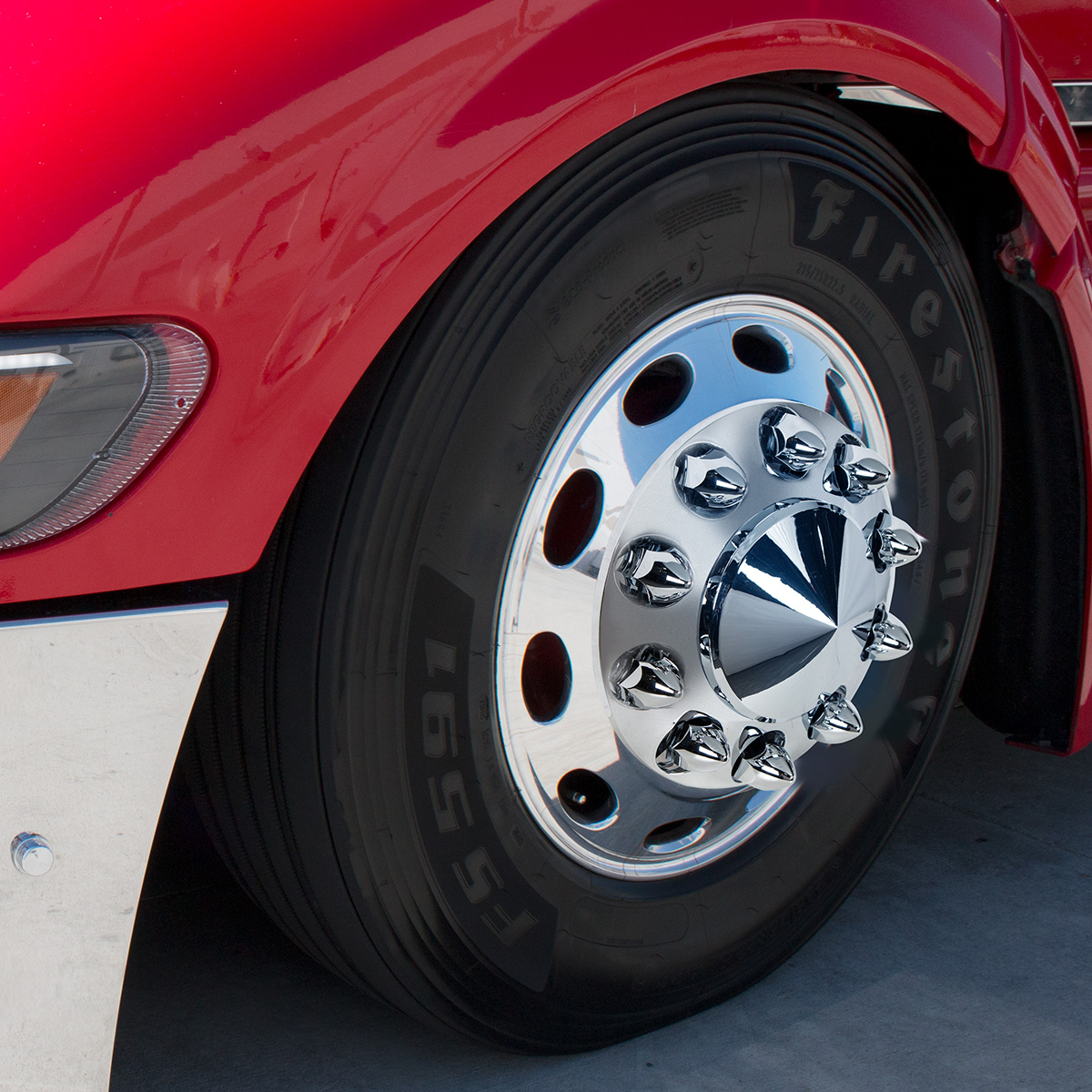 1-1/2" X 2-3/4" Chrome Plastic Bullet Nut Cover - Push-On (Bulk) - Thumbnail 2