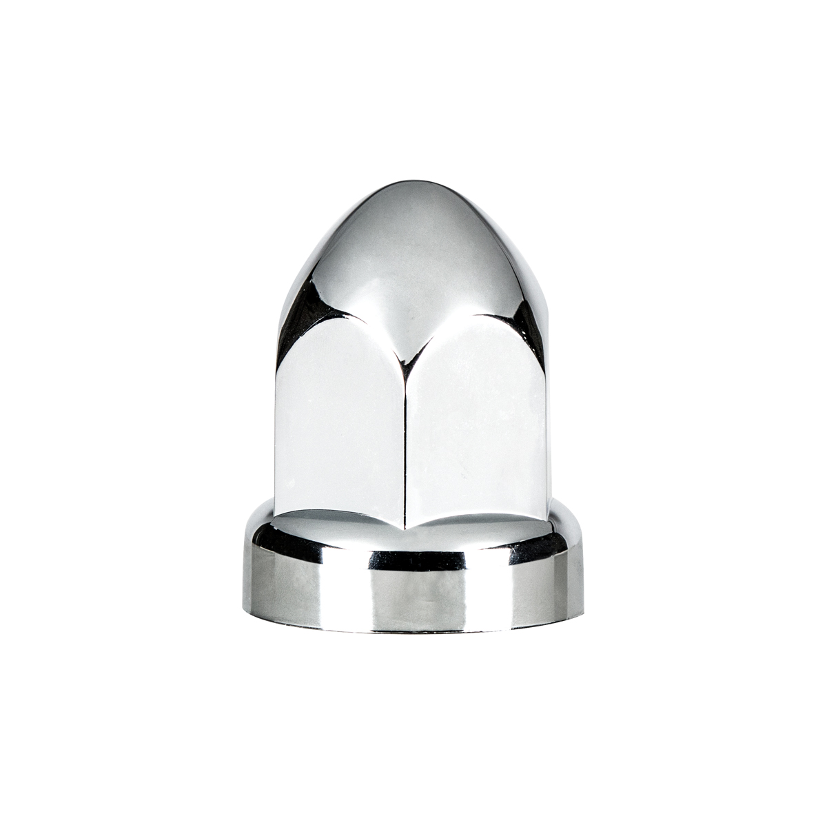 33mm X 2-3/4" Chrome Plastic Bullet Nut Cover With Flange - Push-On (Bulk) - Thumbnail 2