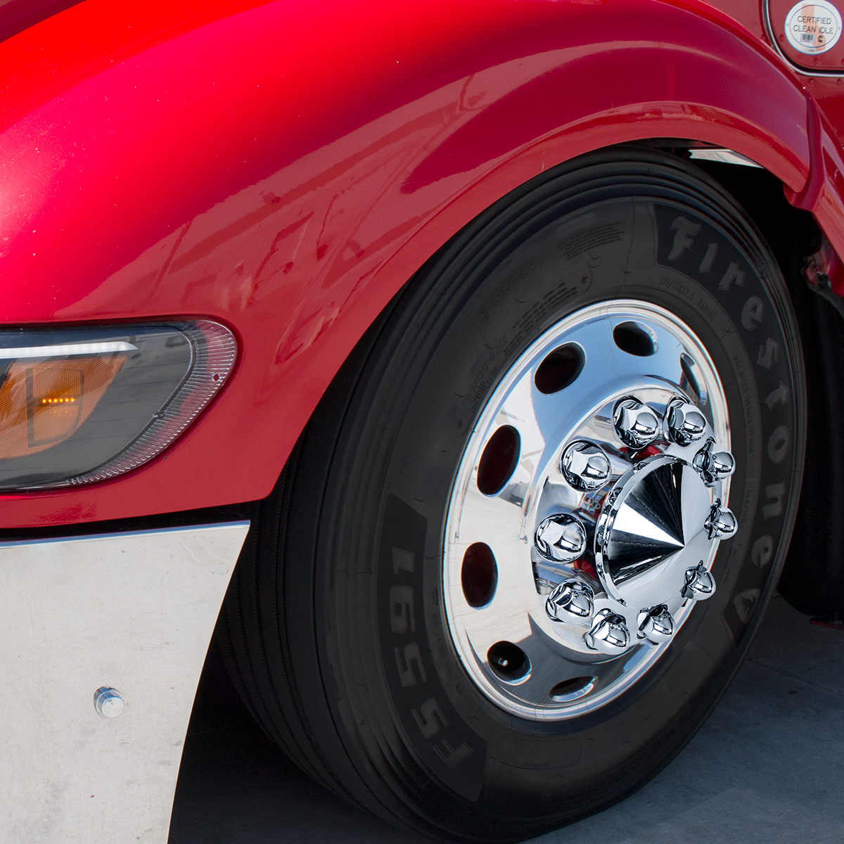 33mm X 2-3/4" Chrome Plastic Bullet Nut Cover With Flange - Push-On (Bulk) - Thumbnail 3