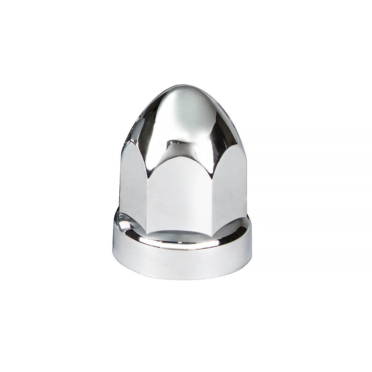 33mm X 2-3/4" Chrome Plastic Bullet Nut Cover With Flange - Push-On (Bulk) - Thumbnail 6