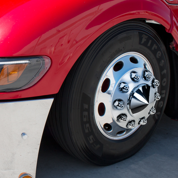 1-1/2" X 2-1/4" Chrome Plastic Standard Nut Cover - Push-On (Bulk) - Thumbnail 2