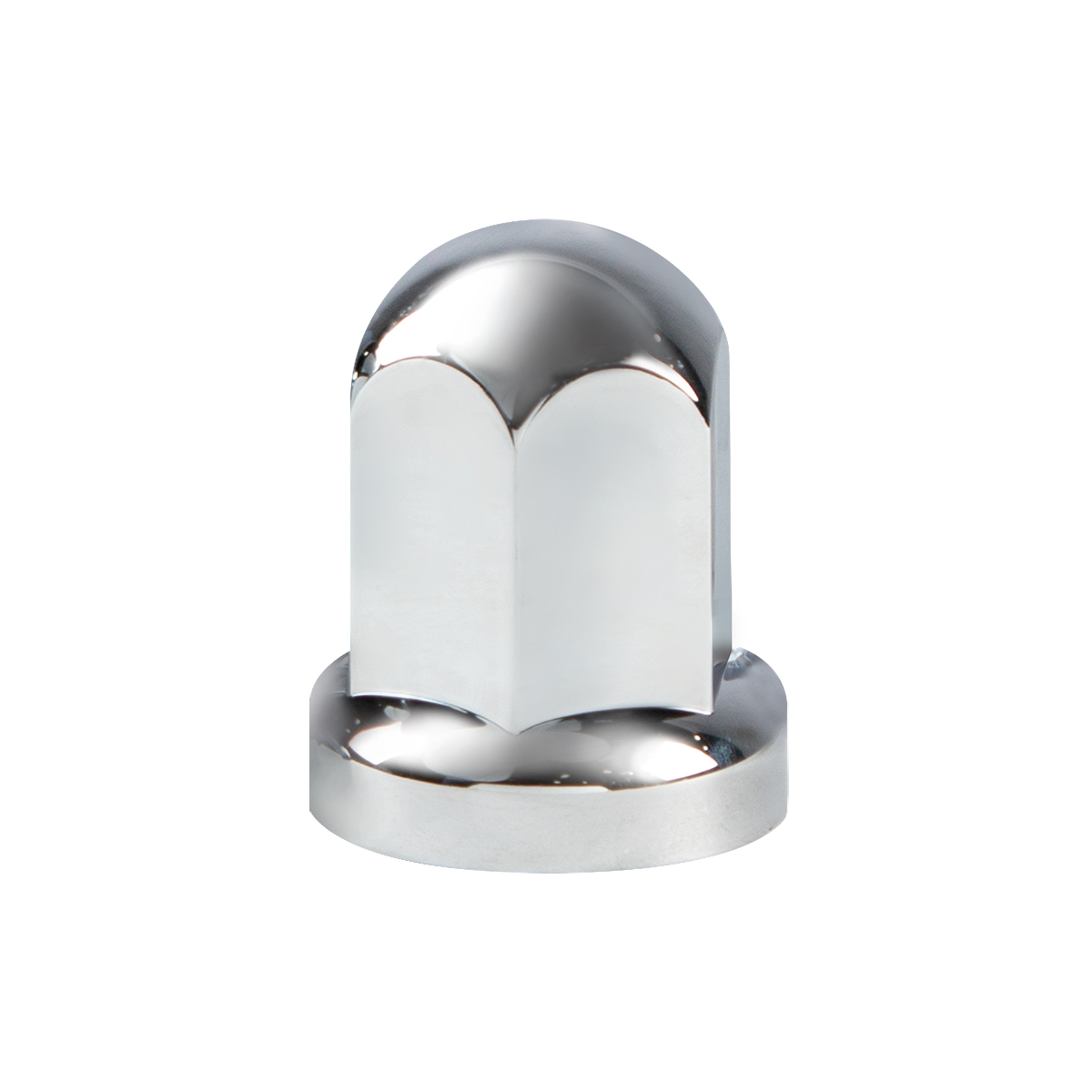 33mm X 2-7/16" Chrome Plastic Standard Nut Cover With Flange - Push-On (Bulk) - Thumbnail 2