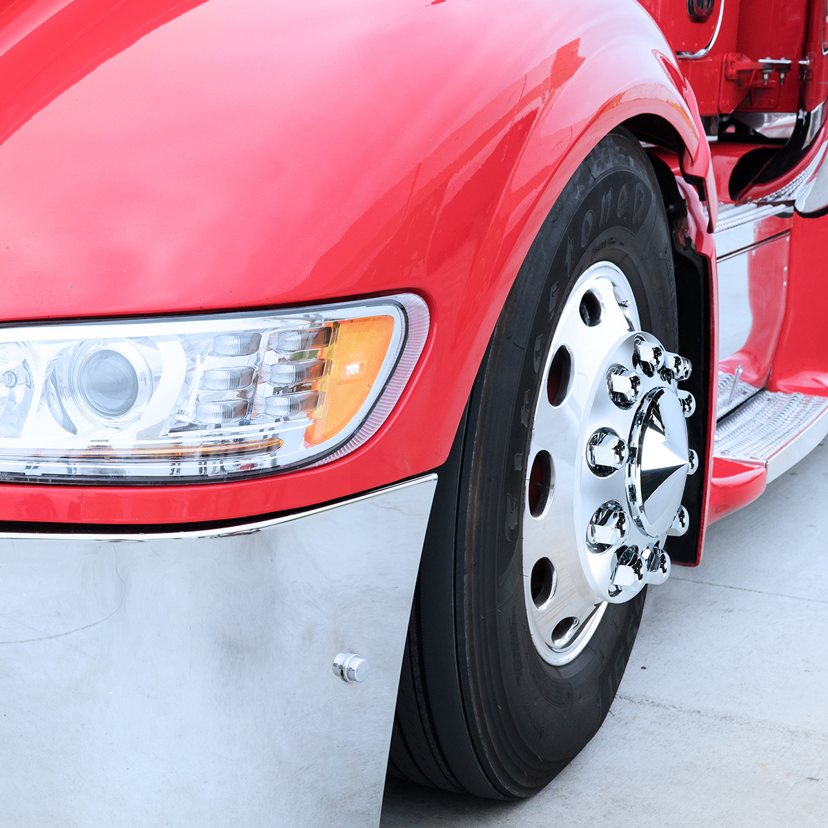 33mm X 2-7/16" Chrome Plastic Standard Nut Cover With Flange - Push-On (Color Box of 60) - Thumbnail 4