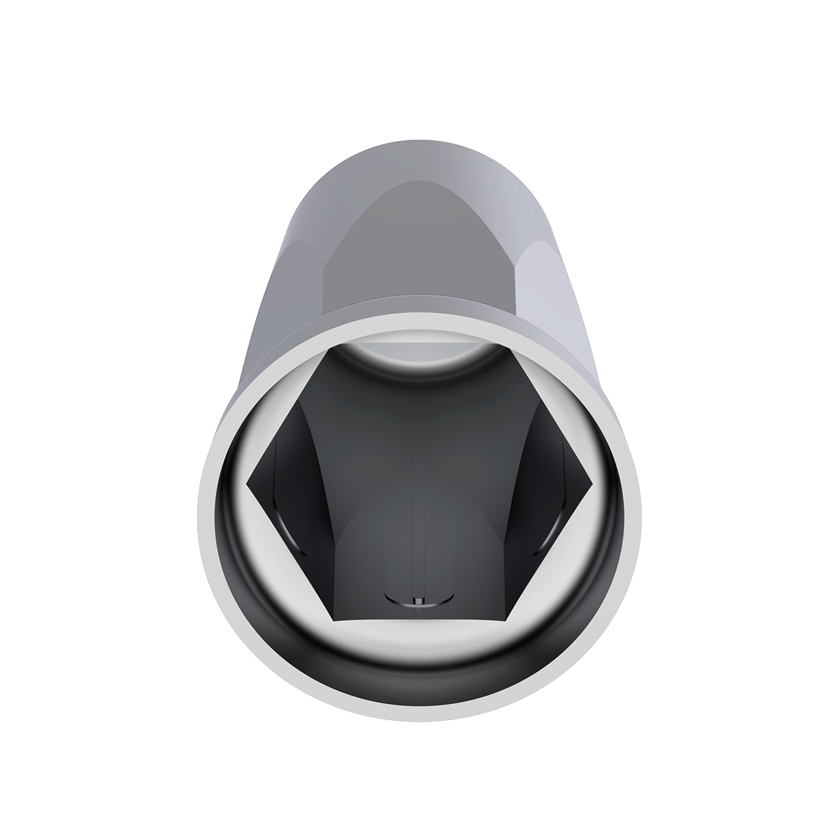 33mm X 3-1/4" Chrome Plastic Tall Nut Covers With Flange - Push-On (Box of 20) - Thumbnail 4