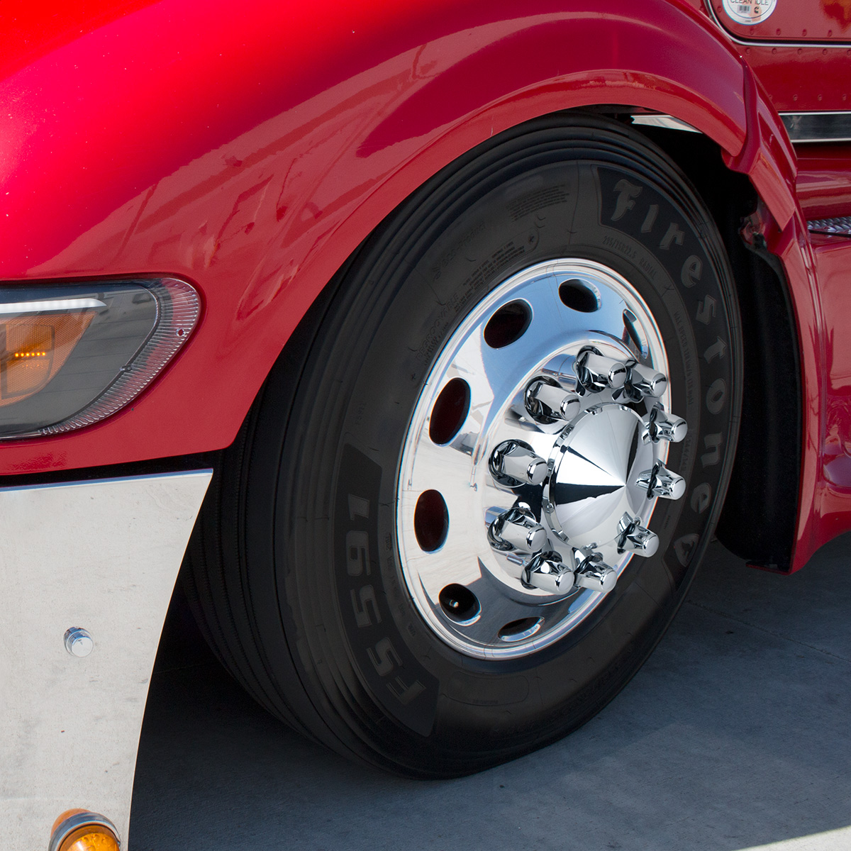 33mm X 3-1/4" Chrome Plastic Tall Nut Cover With Flange - Push-On (Bulk) - Thumbnail 2