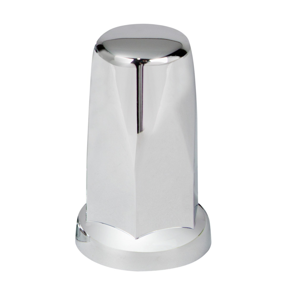 33mm X 3-1/4" Chrome Plastic Tall Nut Cover With Flange - Push-On (Bulk) - Thumbnail 6