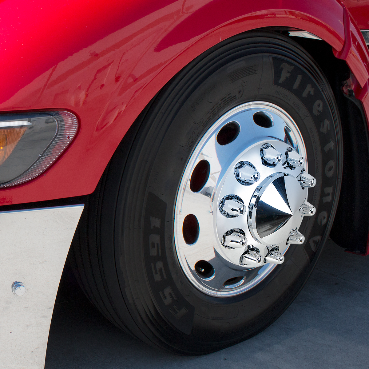 33mm X 2-5/8" Chrome Plastic Bullet Nut Covers With Flange - Push-On (Box of 20) - Thumbnail 6