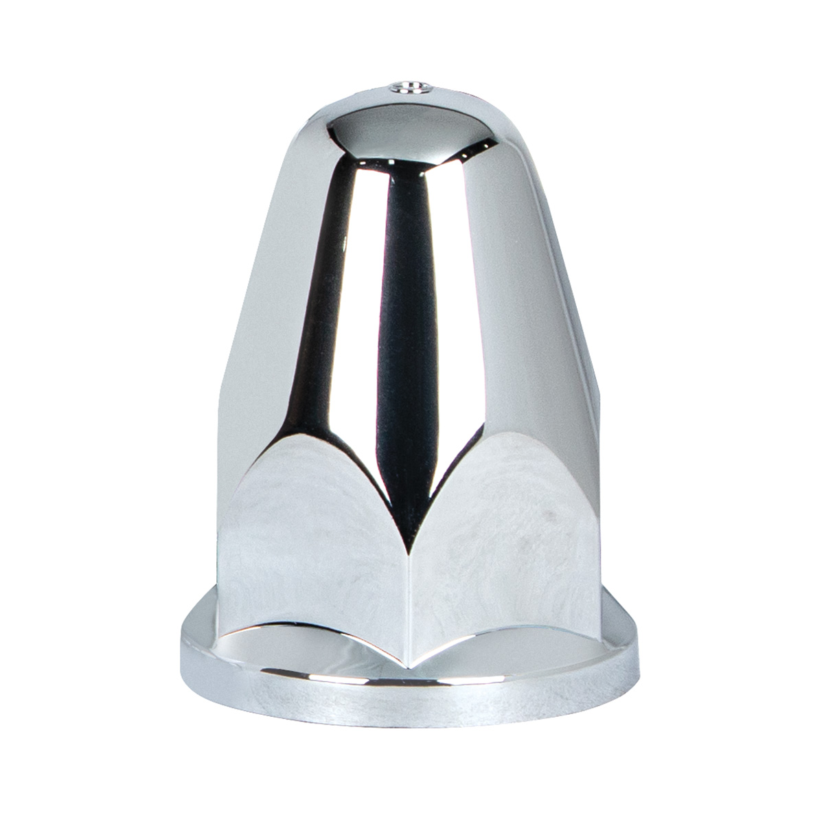 33mm X 2-5/8" Chrome Plastic Bullet Nut Covers With Flange - Push-On (60-Pack) - Thumbnail 2