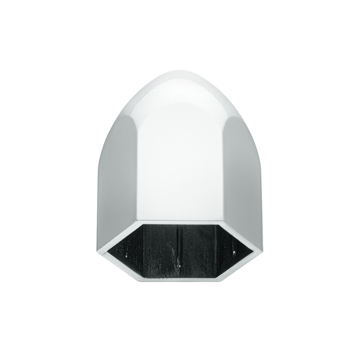 1" x 1 5/8" Chrome Plastic Bullet Nut Cover - Push-On (10 Pack) - Thumbnail 5