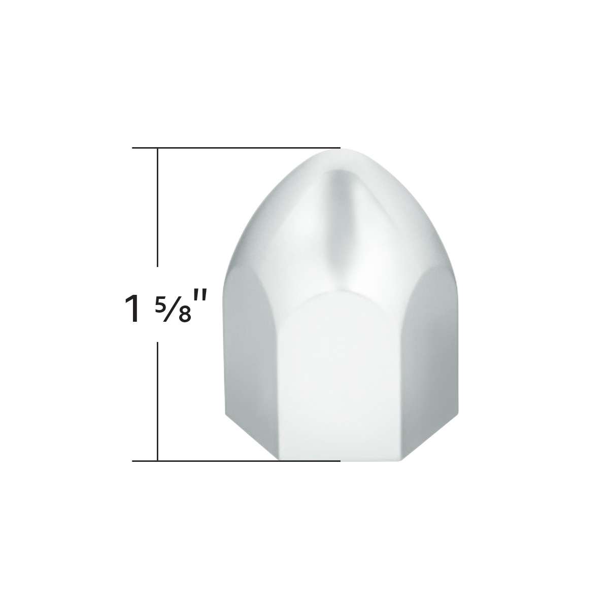 1" x 1 5/8" Chrome Plastic Bullet Nut Cover - Push-On (10 Pack) - Thumbnail 6