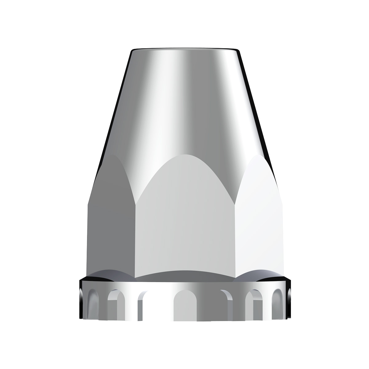 33mm X 2-3/4" Chrome Plastic Original Nut Covers - Thread-On (Box of 10) - Thumbnail 3