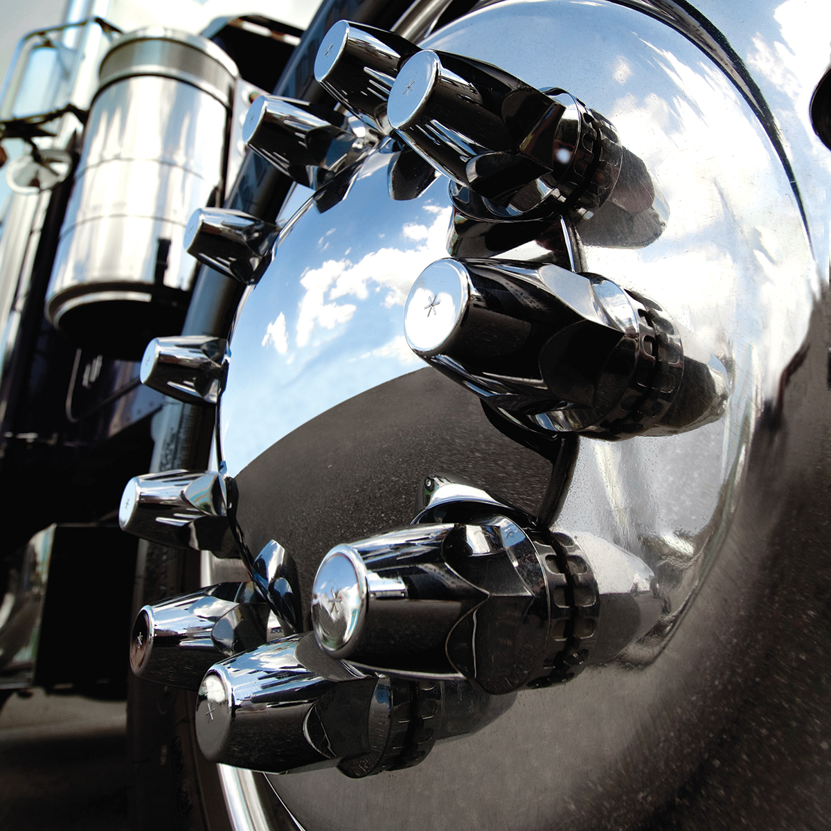 33mm X 2-3/4" Chrome Plastic Original Nut Cover - Thread-On (Bulk) - Thumbnail 5