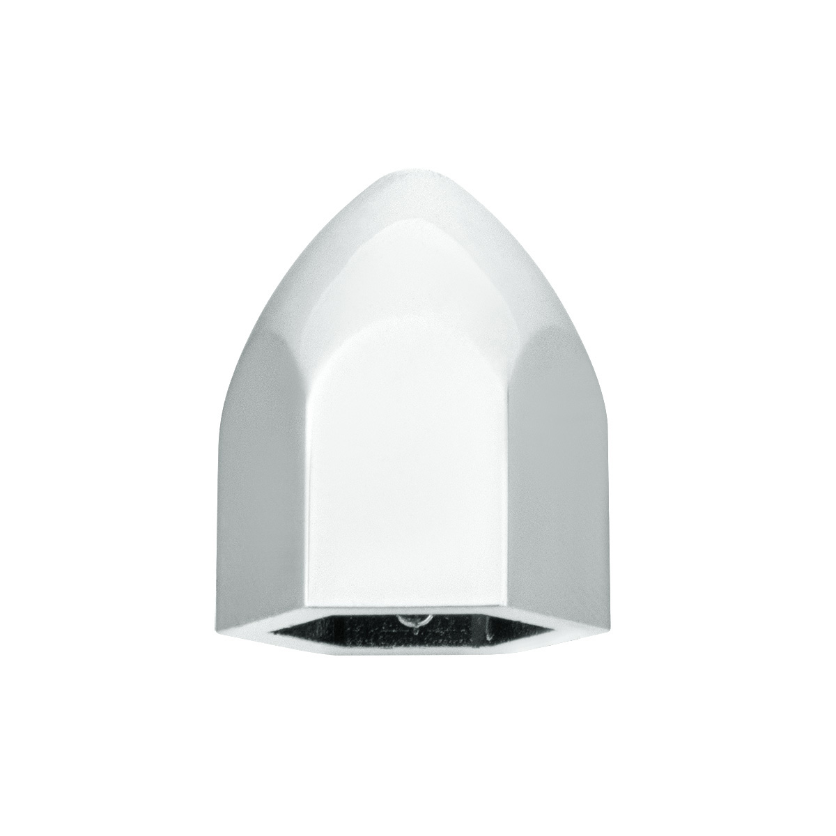 1/2" x 15/16" Chrome Plastic Bullet Nut Covers - Push-On (10-Pack) - Thumbnail 4