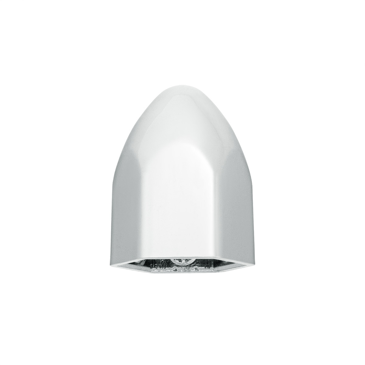 7/16" X 3/4" Chrome Plastic Bullet Nut Cover - Push-On - Thumbnail 2