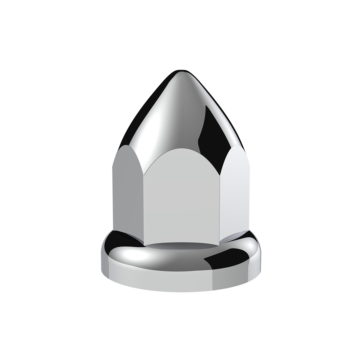 33mm X 2 3/8" Chrome Plastic Bullet Nut Covers W/ Flange - Push-On (Color Box Of 20) - Thumbnail 4