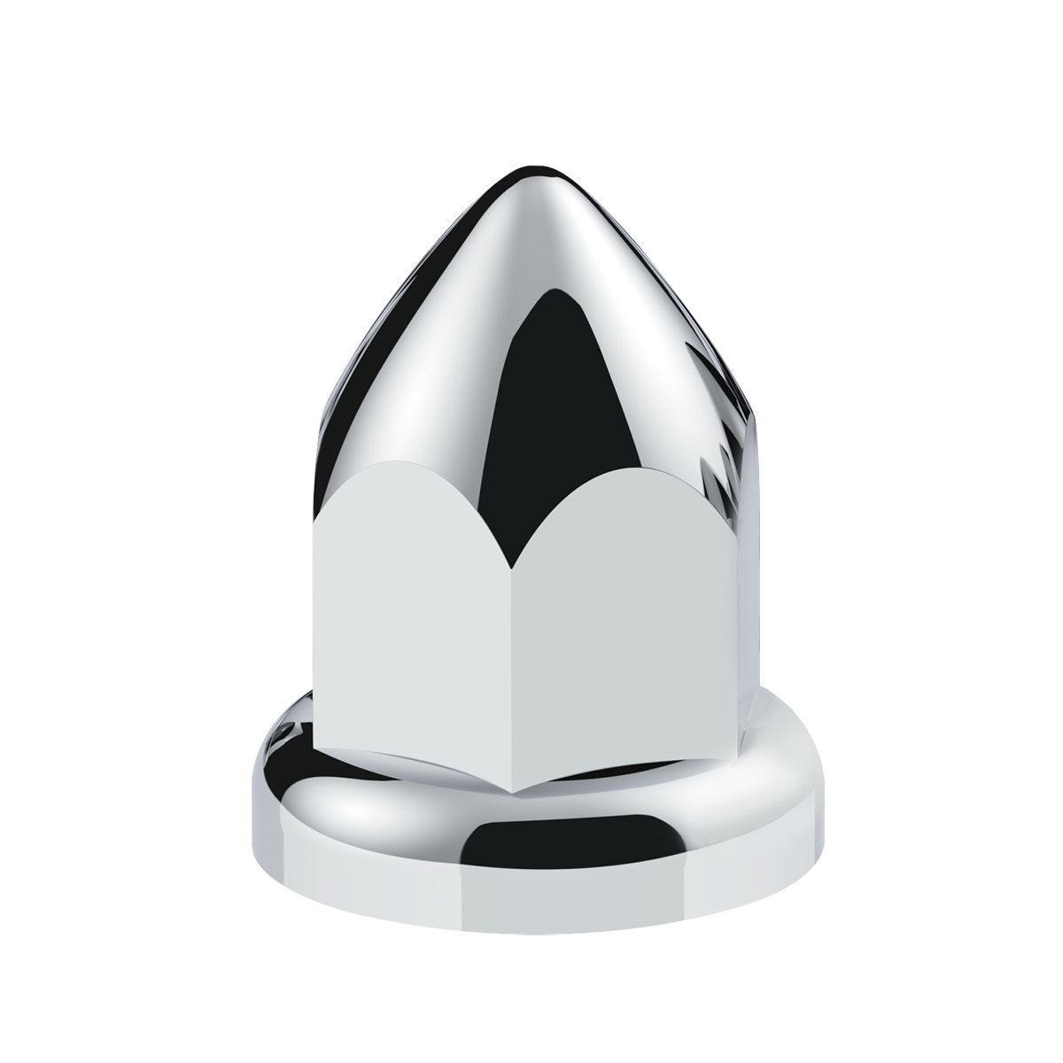 33mm X 2-3/8" Chrome Plastic Bullet Nut Cover With Flange - Push-On (Color Box of 60) - Thumbnail 6