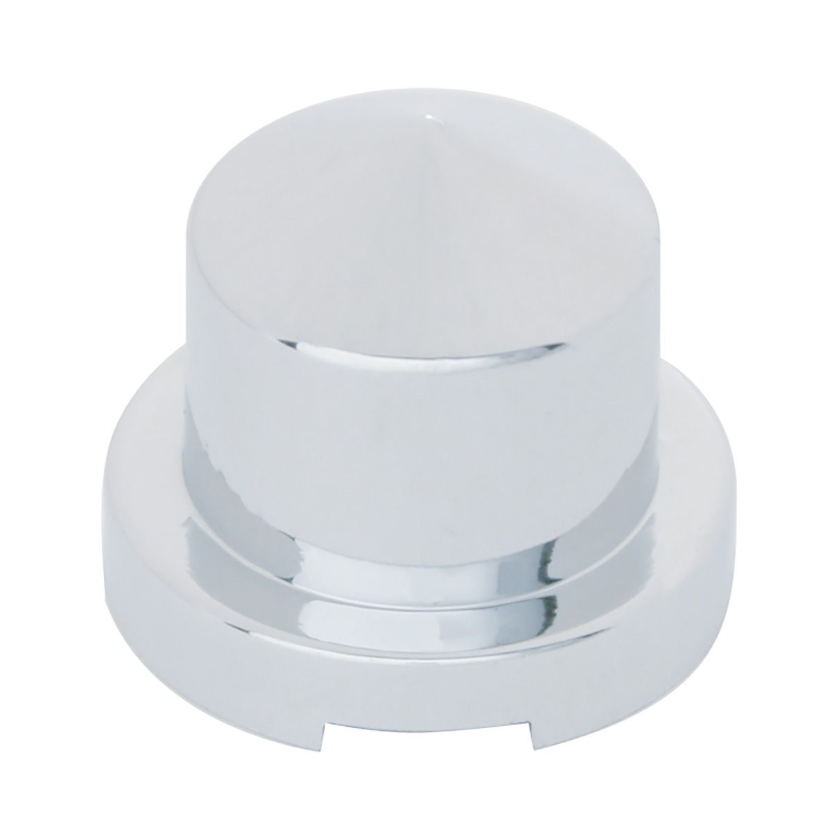 1/2" x 13/16" Chrome Plastic Pointed Nut Cover - Push-On