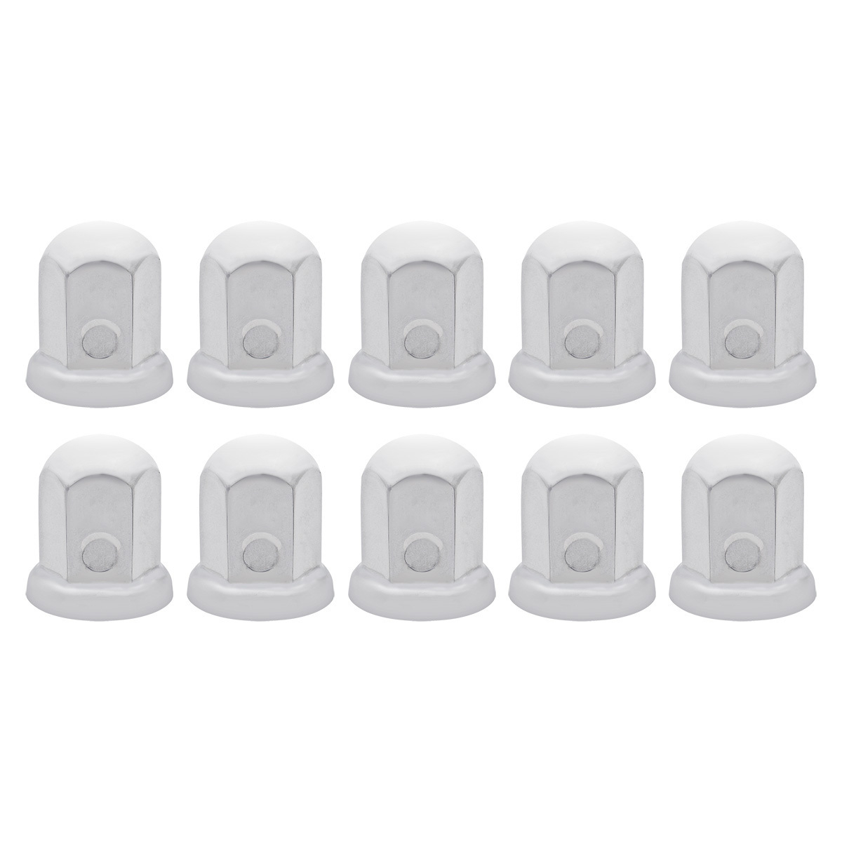 33mm X 2-1/8" Stainless Standard Nut Covers With Flange (10-Pack) - Thumbnail 3