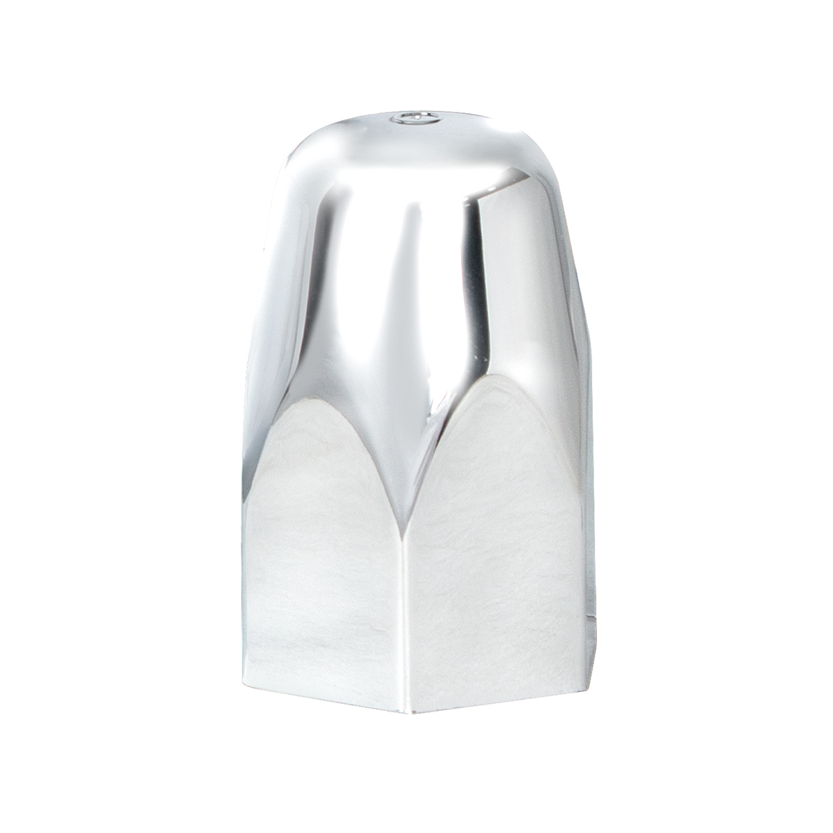 1-1/2" x 2-3/4" Chrome Plastic Tall Nut Covers - Push-On (60-Pack) - Thumbnail 2