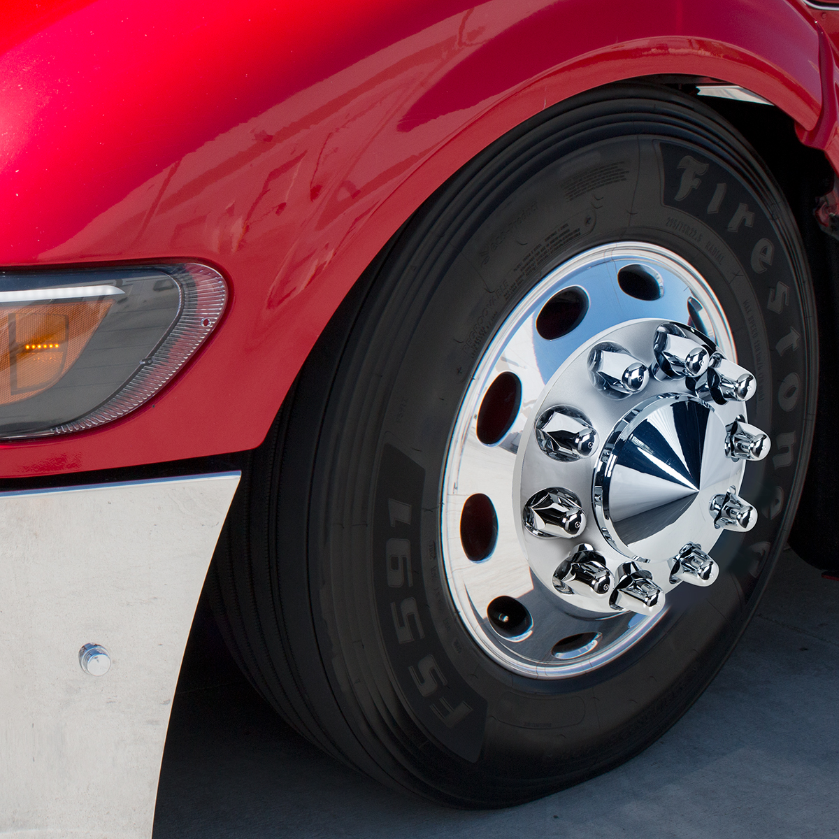 1-1/2" x 2-3/4" Chrome Plastic Tall Nut Covers - Push-On (60-Pack) - Thumbnail 3