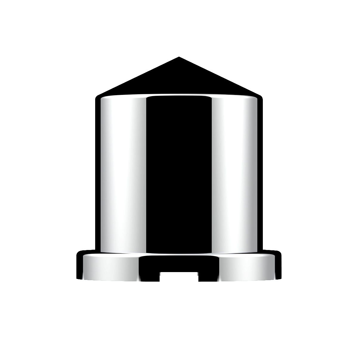 1-1/8" X 1-7/8" Chrome Plastic Pointed Nut Cover - Push-On