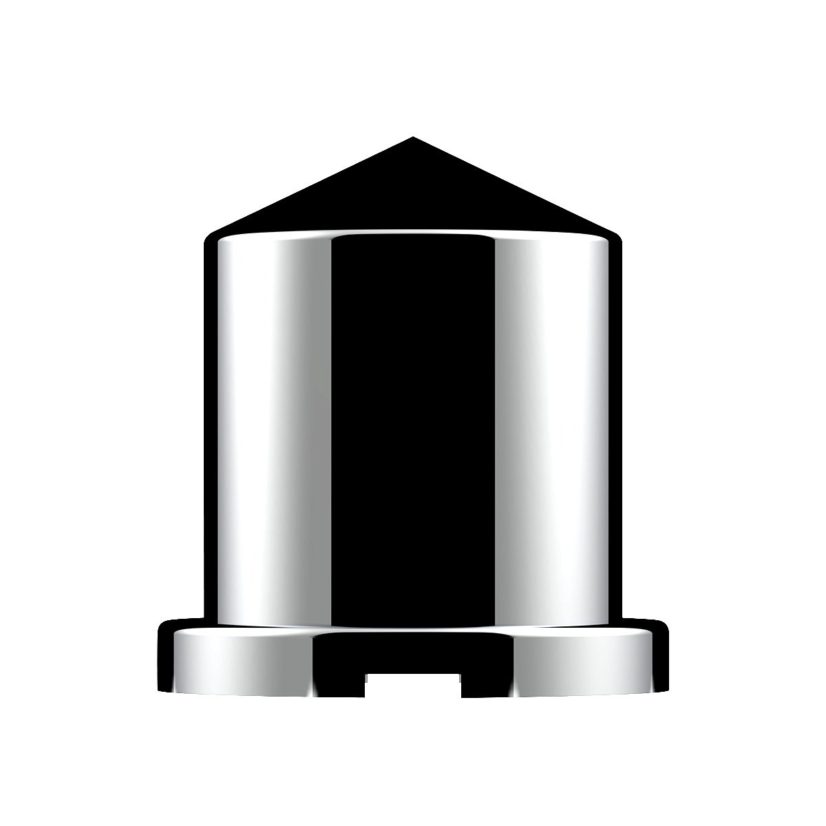 1-1/8" X 1-7/8" Chrome Plastic Pointed Nut Cover - Push-On - Thumbnail 3