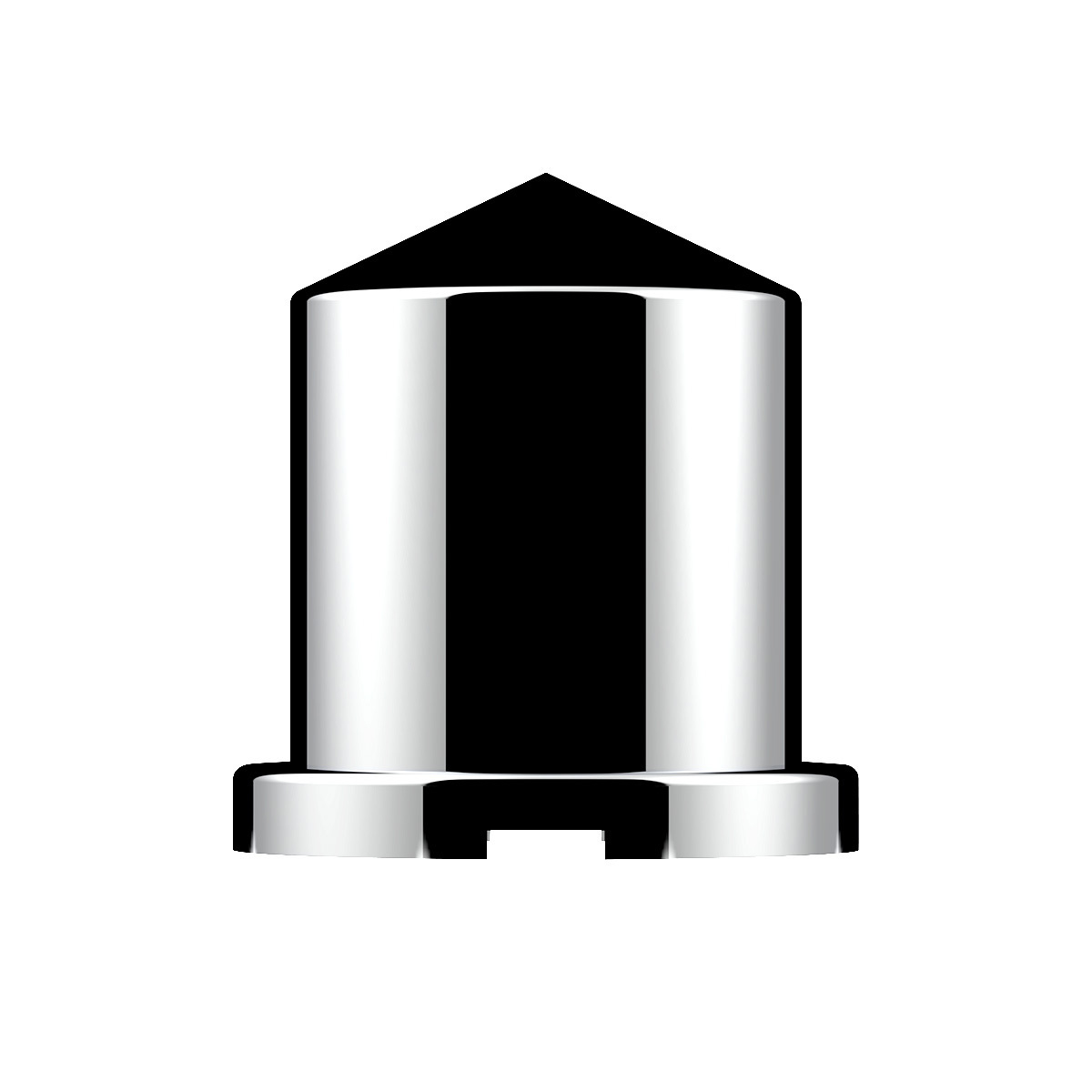 1-1/8" X 1-7/8" Chrome Plastic Pointed Nut Cover - Push-On - Thumbnail 6