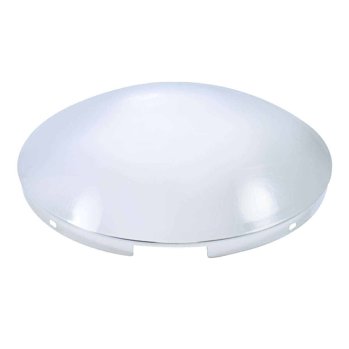 4 Even Notched Chrome Dome Front Hubcap - 7/16" Lip - Thumbnail 5