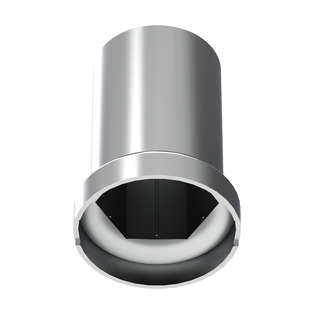 33mm X 3-3/16" Chrome Plastic Pointed Nut Covers With Flange - Push-On (Color Box Of 20) - Thumbnail 4